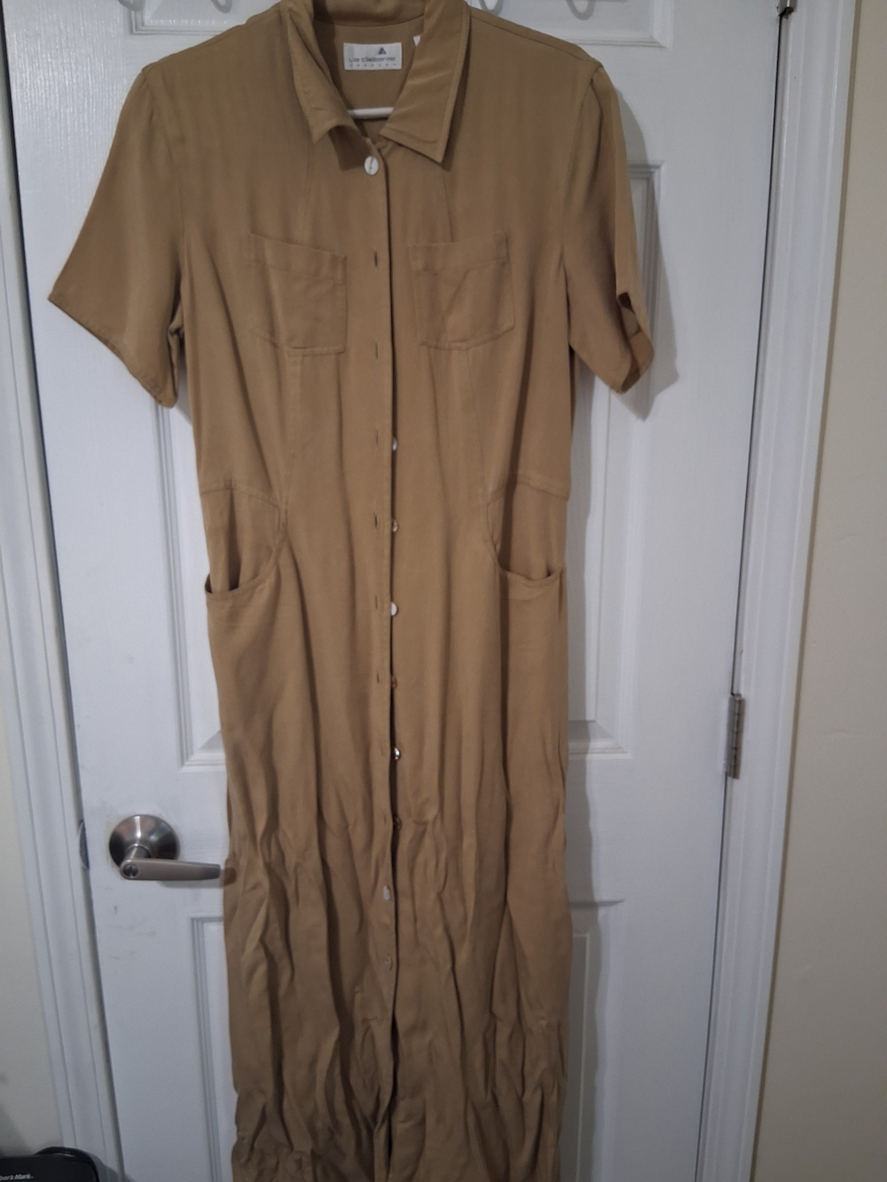 Liz Claiborne Tan Button-dress